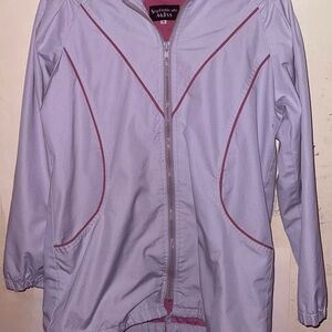 ✨ VINTAGE 80s Lavender & Mauve Pastel Hooded Windbreaker ✨
